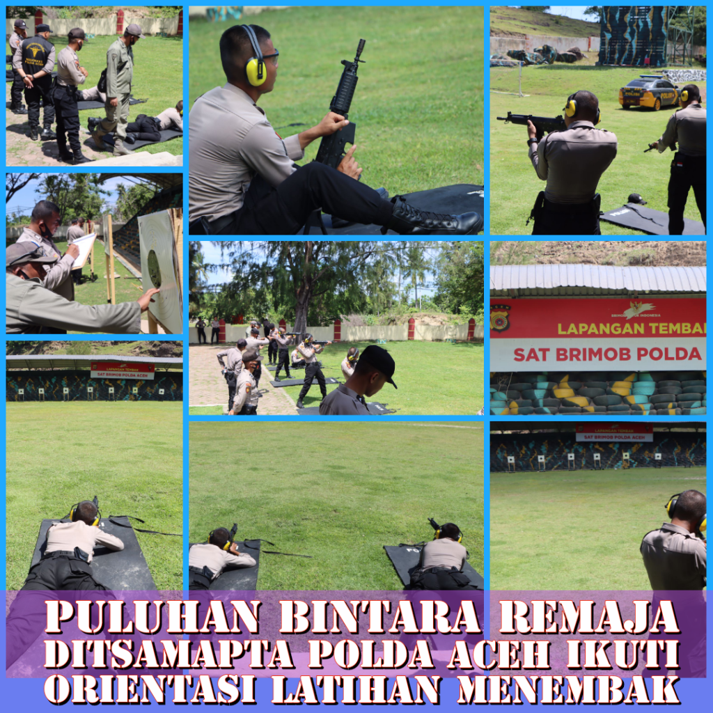 Puluhan Bintara Remaja Ditsamapta Polda Aceh Ikuti Orientasi Latihan Menembak